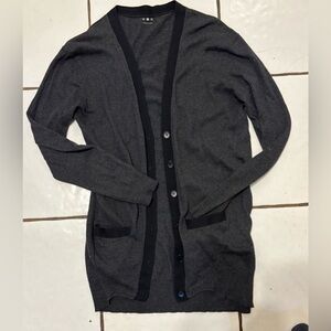 Three Dots Gray Boyfriend Cardigan